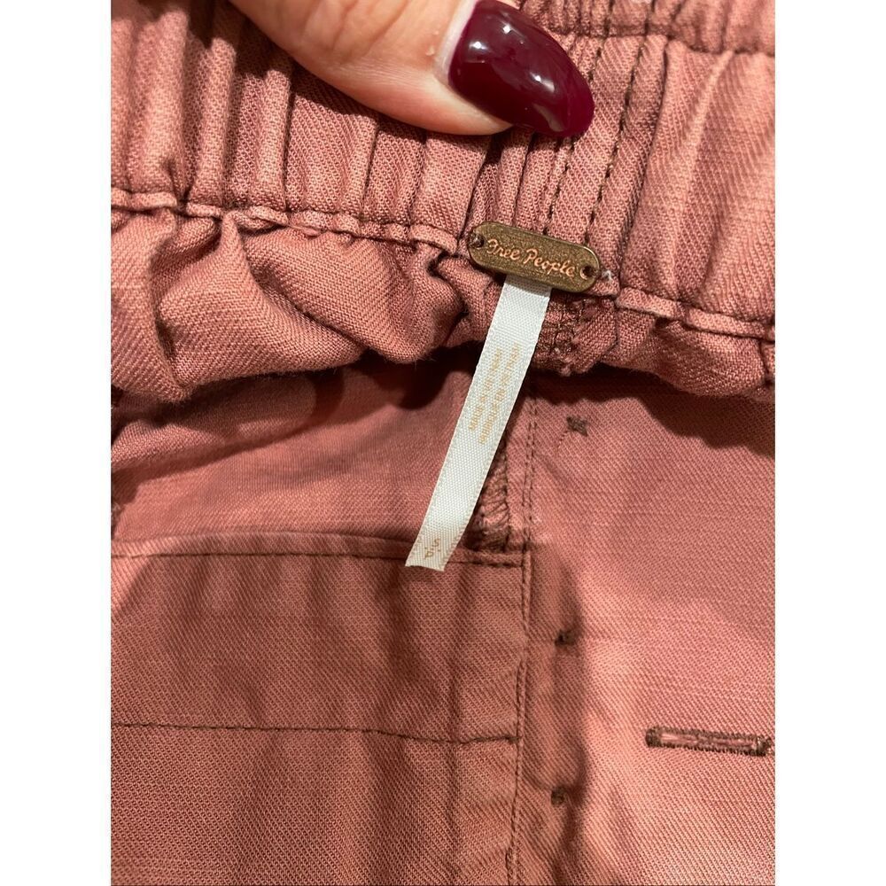 Free People Pants Womens Small Ready To Run Cinch Waist Baggy Pink - Picture 6 of 8